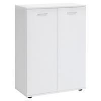 Komoda SVENJA bílá - barvy hliníku, Konvenční, kompozitní dřevo (71/104/35cm) - MID.YOU