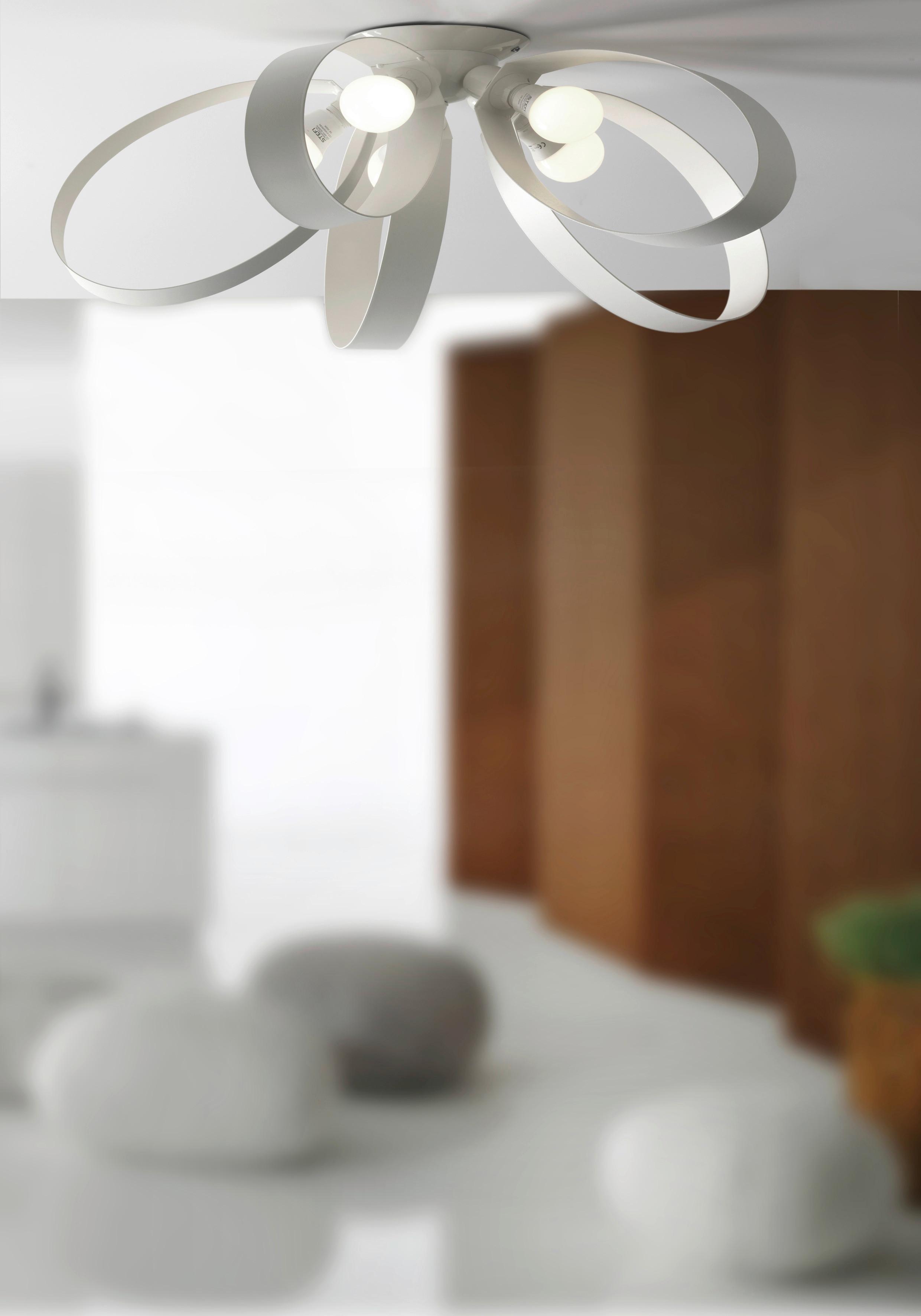 Deckenleuchte 4735/Pl5 - Weiß, Design, Metall (65/29cm)