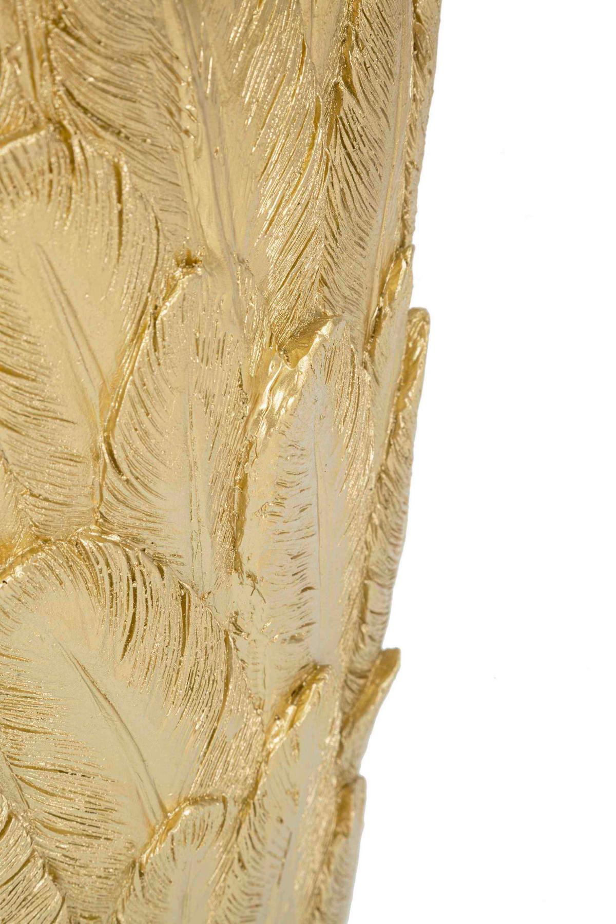 Vase Feathers Goldfarben B: 34,5 Cm - Goldfarben, Basics, Kunststoff (34.5/91/34cm)