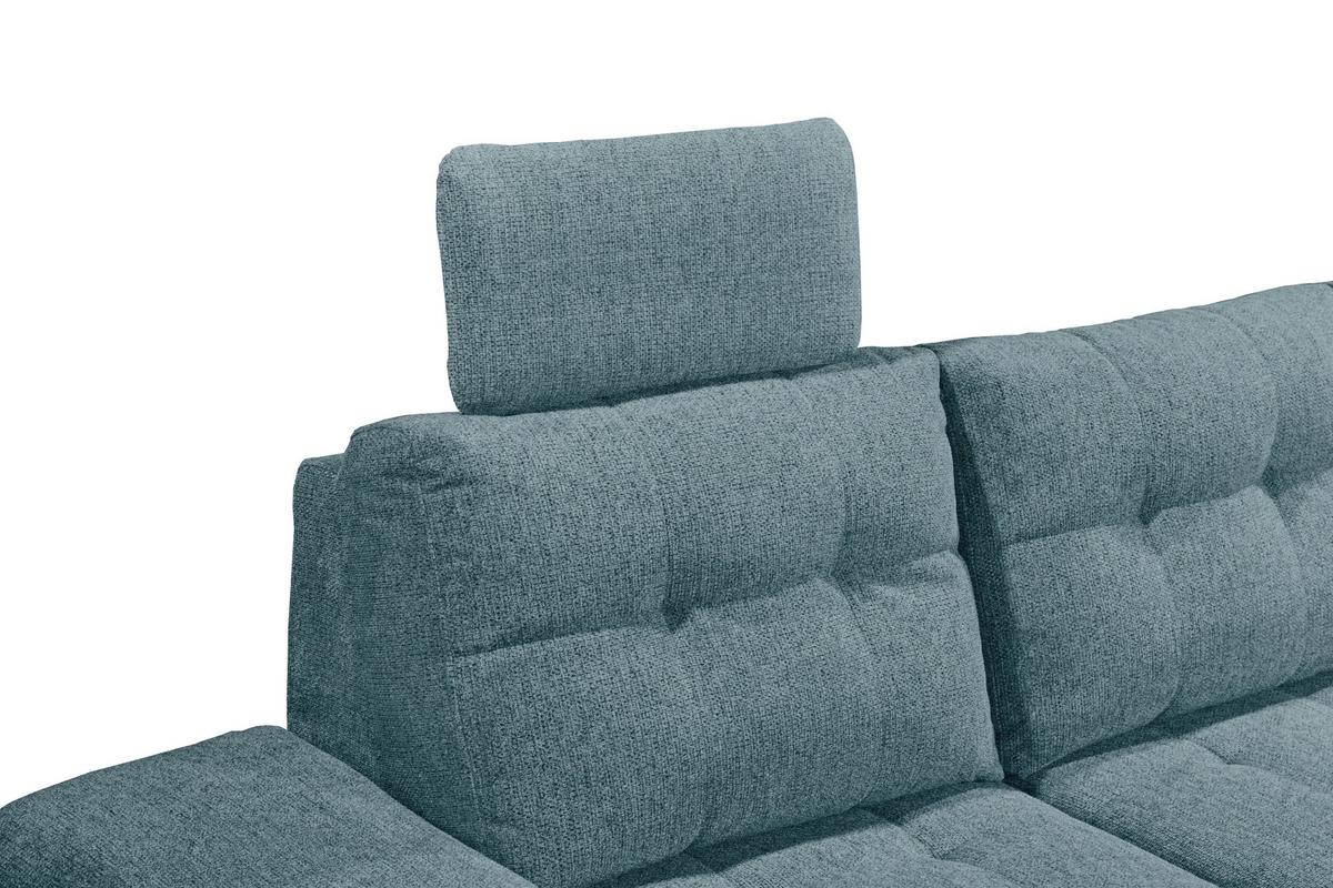 Sedacia súprava DURBAN U, pravá, modrá - modrá/čierna, Konventionell, textil/plast (170/324/218cm) - MID.YOU