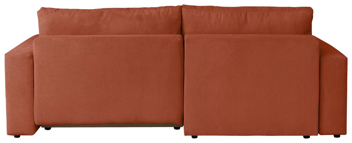 Ecksofa Dallas Bourcle Rostfarben 173x258 cm - Rostfarben/Schwarz, MODERN, Holz/Kunststoff (173/258cm)