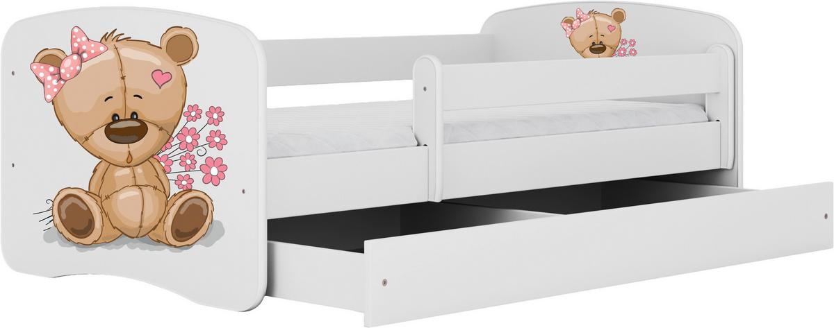 Kinder-/Juniorbett Babydreams inkl. Matratze 80x160 - Birkefarben/Weiß, MODERN, Holz/Holzwerkstoff (80/160cm) - MID.YOU