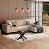 Ecksofa Mit Schlaffunktion & Bettkasten Cloud Creme Cord - Creme, Trend, Textil (290/178cm)
