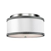 Deckenleuchte Fe-Pave-F-S - Nickelfarben, KONVENTIONELL, Glas/Metall (33/17.4cm) - Elstead Lighting