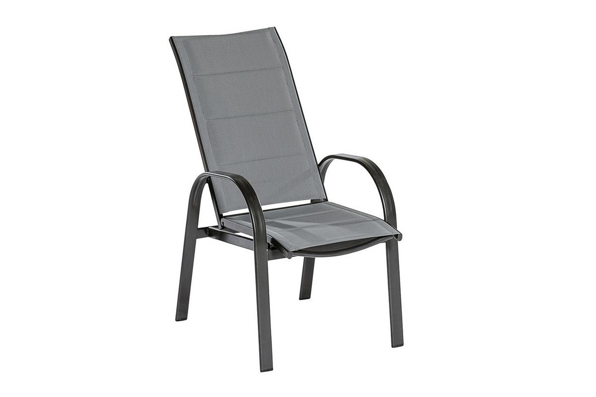 Gartenset Marini - Graphitfarben/Grau, MODERN, Glas/Textil - Gardenson