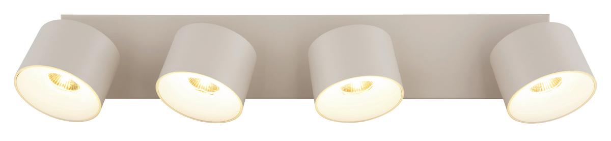 Led Reflektor 56961-4s Rae - homokszínű/fehér, Design, műanyag/fém (45.5/7.2/12cm) - Globo