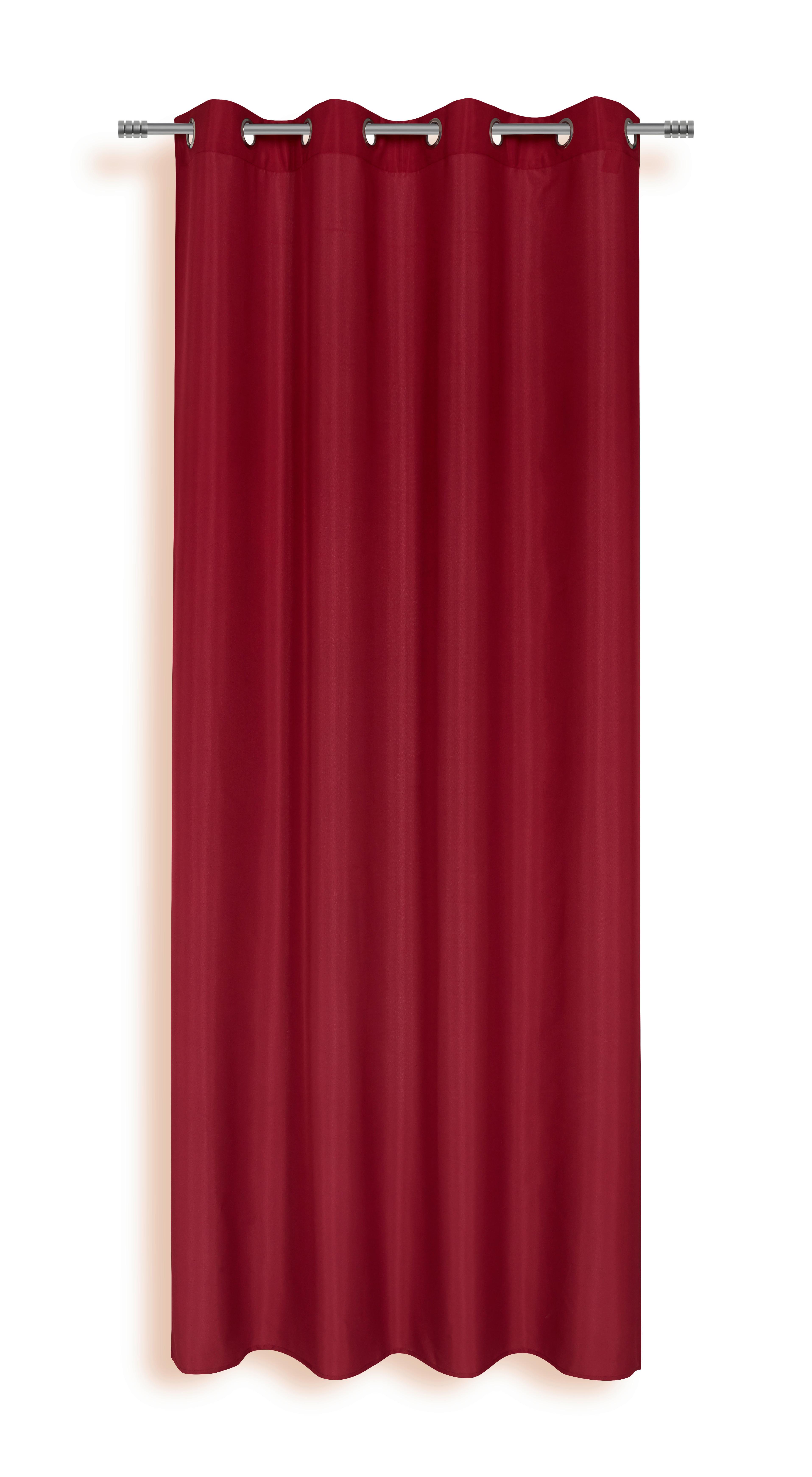 Készfüggöny Isolde - Piros, konvencionális, Textil (140/245cm) - Ondega