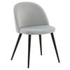 Stuhl-Set Velvet - Schwarz/Grau, Design, Textil/Metall (57/76,5/50cm) - Livetastic