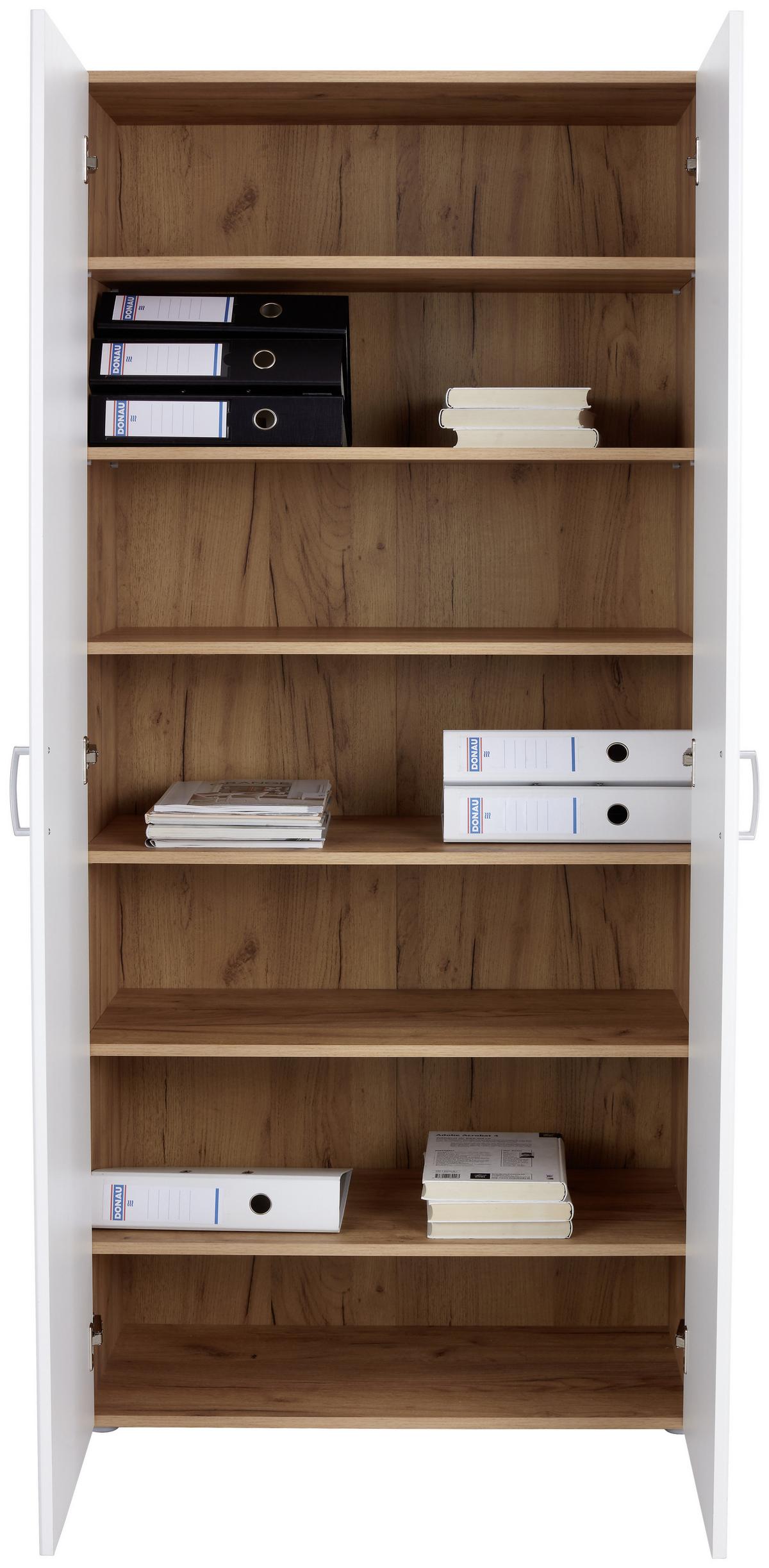 SKŘÍŇ NA ŠANONY TIO - bílá/barvy dubu, Konvenční, kompozitní dřevo (80/183/37,5cm)