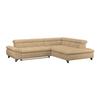 Ecksofa Gemini Sandfarben, B: 312cm - Sandfarben/Chromfarben, KONVENTIONELL, Textil (312/234cm)