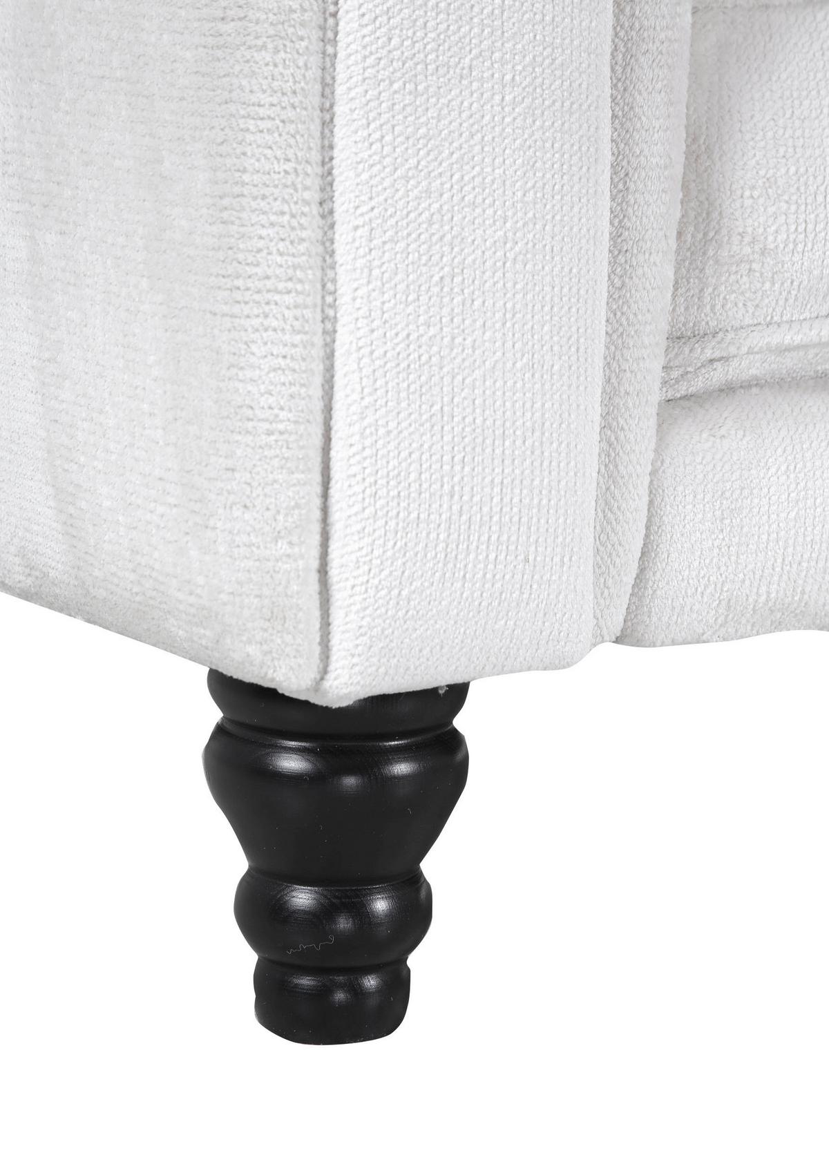 Ecksofa Jonte Weiß S: 160x260 cm - Dunkelbraun/Weiß, Design, Textil (160/260cm) - MID.YOU