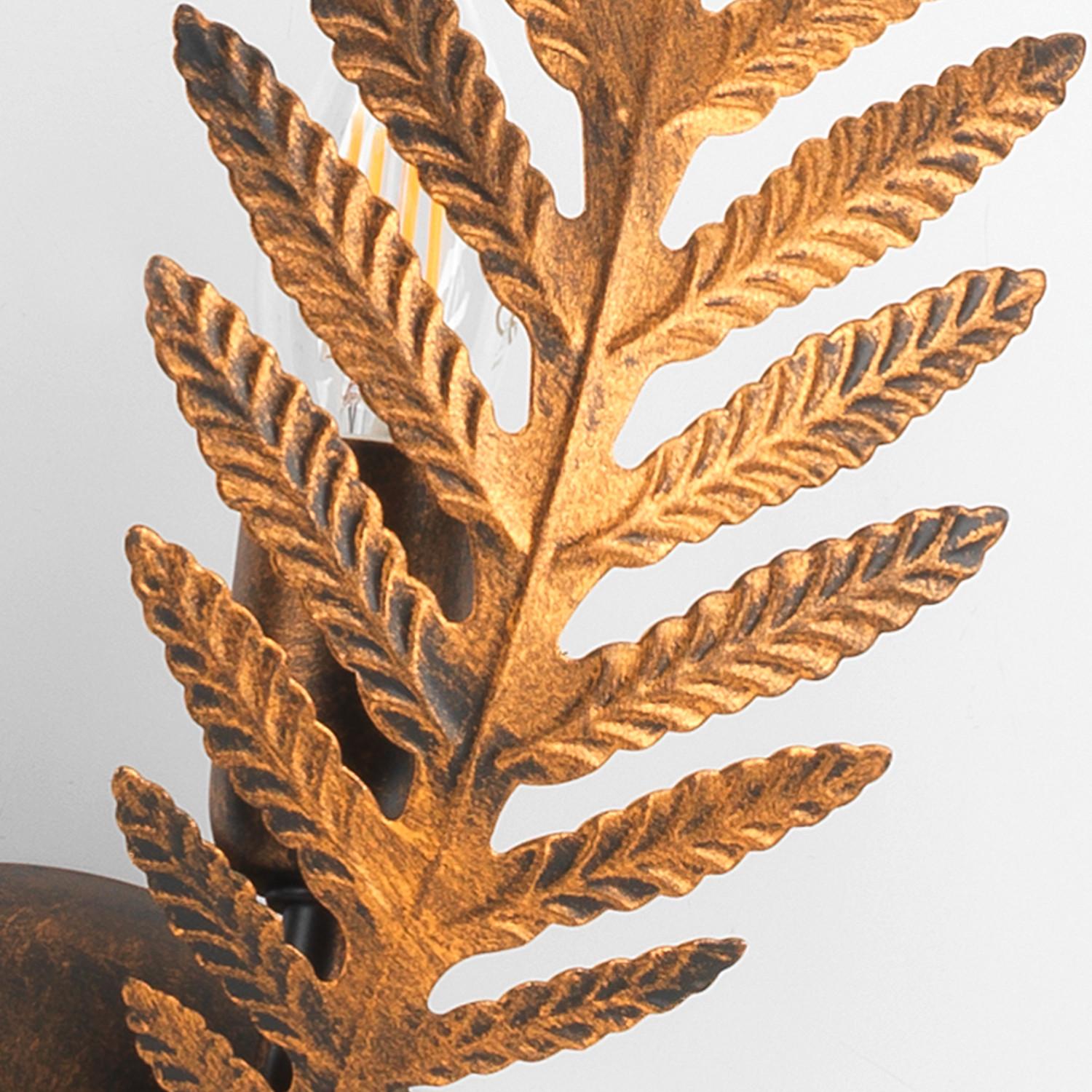 Wandleuchte 4996/ap2b - Bronzefarben, Natur, Metall (30/14cm)