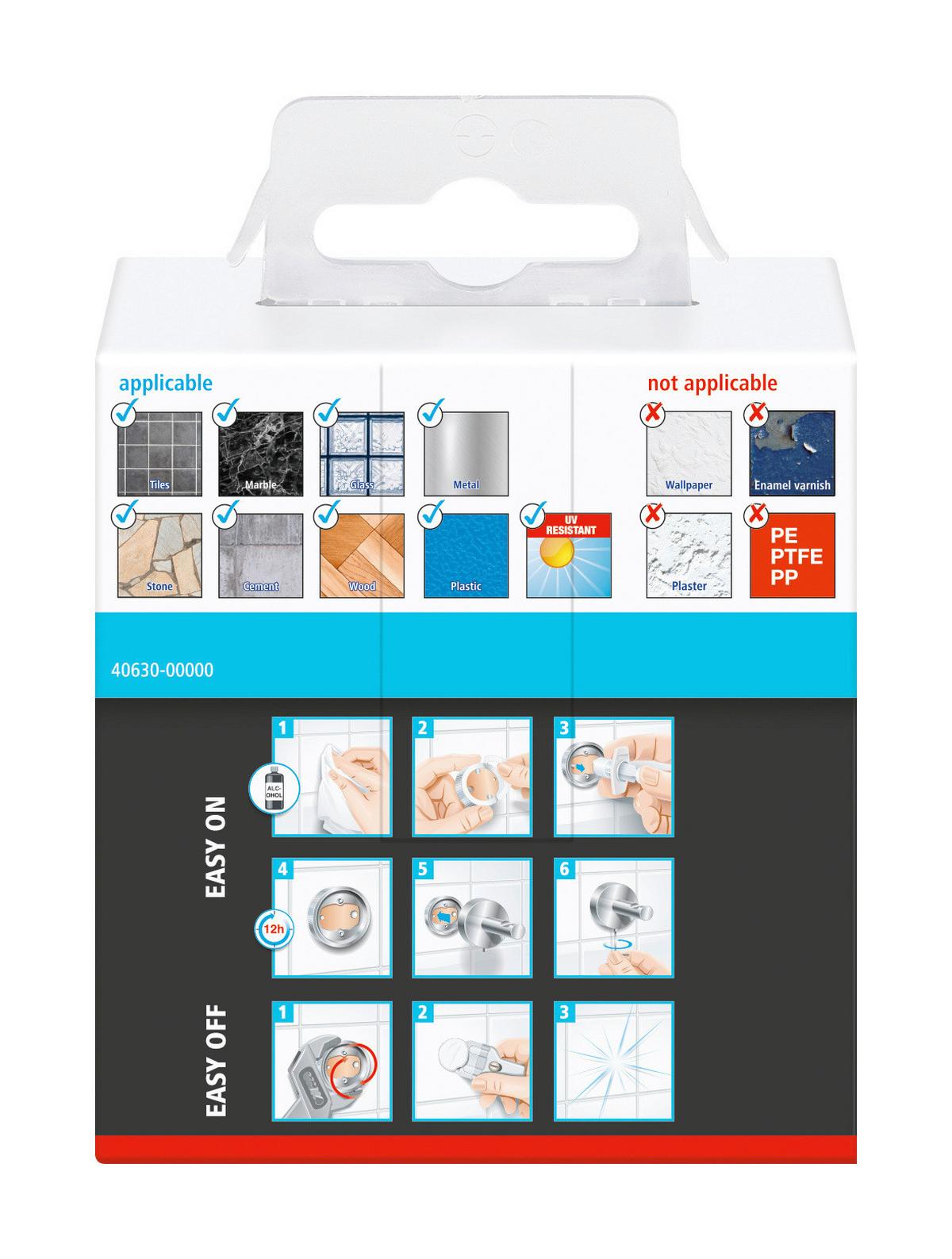 Handtuchhaken Smooz Chromfarben B: 6,25 cm - Chromfarben, Trend, Metall (6,25/5/5cm) - Tesa