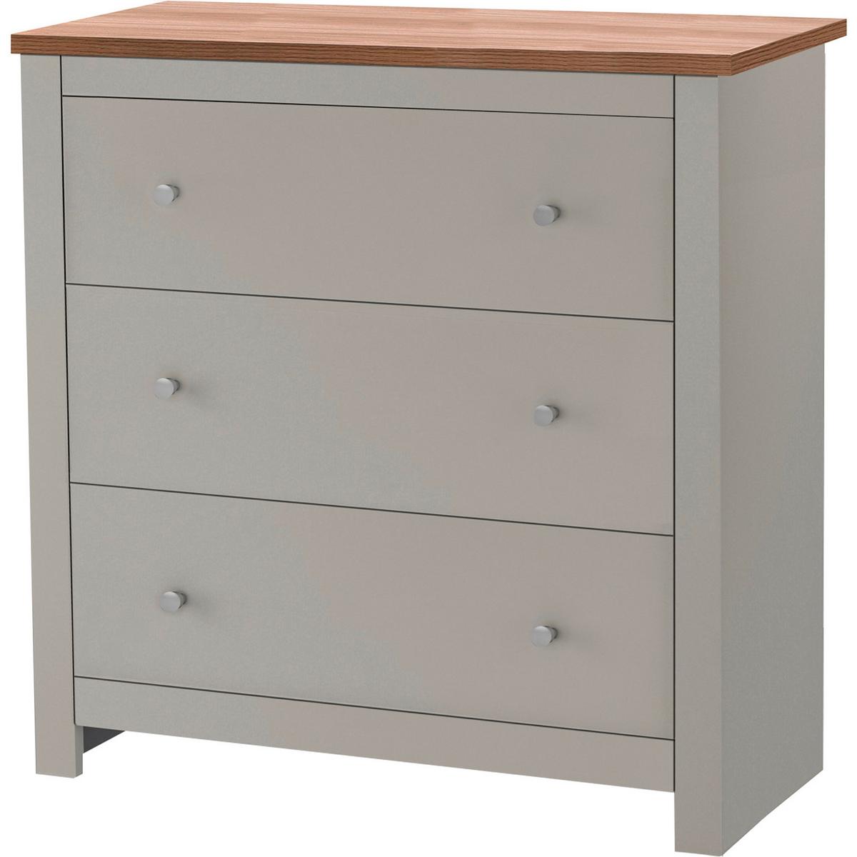 Kommode Emerald Creme/Naturfarben B: 79 cm - Creme/Naturfarben, Design, Holzwerkstoff/Metall (79/81/35cm) - MID.YOU