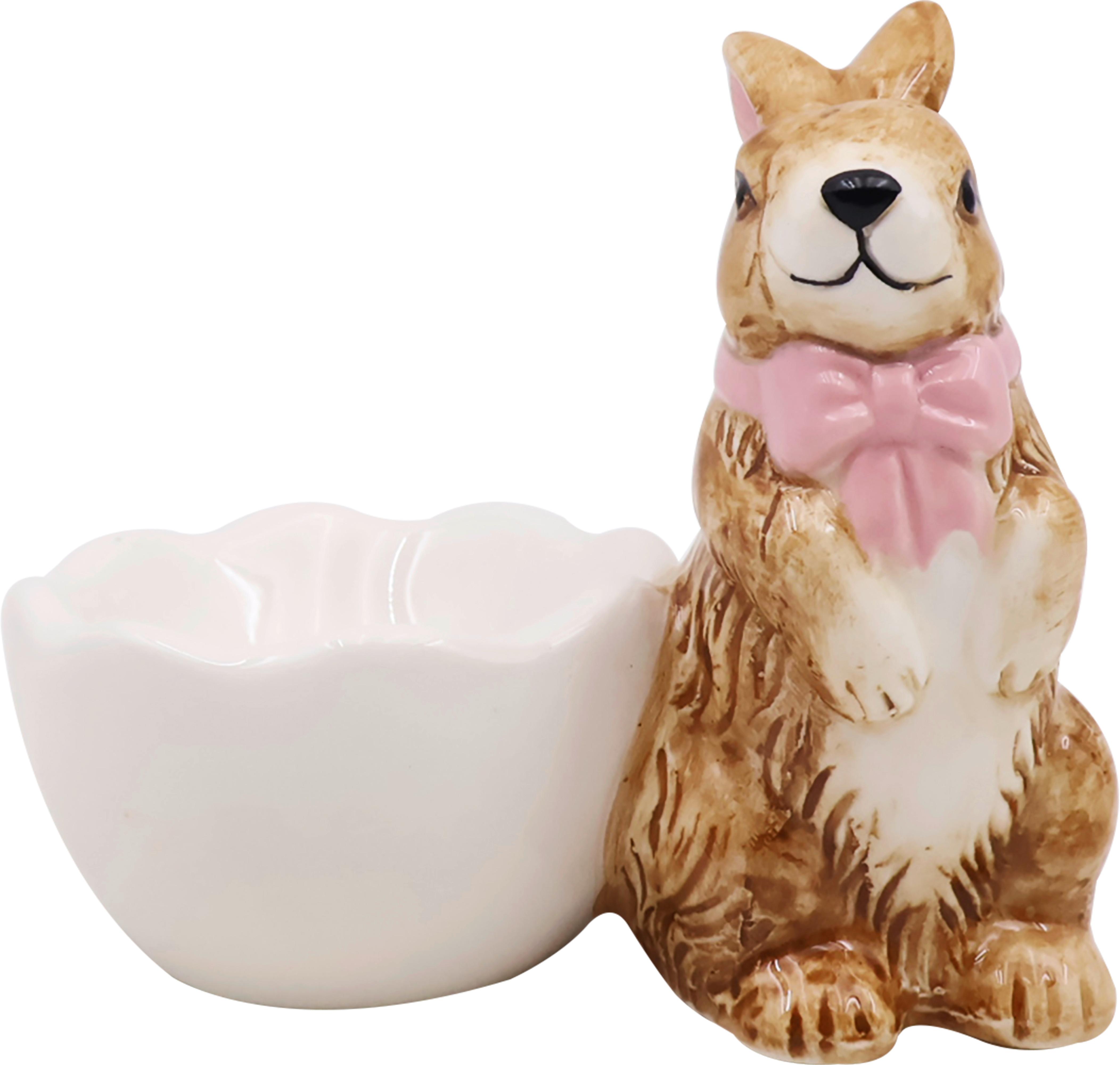 Eierbecher Wendy - Pink/Braun, KONVENTIONELL, Keramik (9/7.5/5cm) - Luca Bessoni