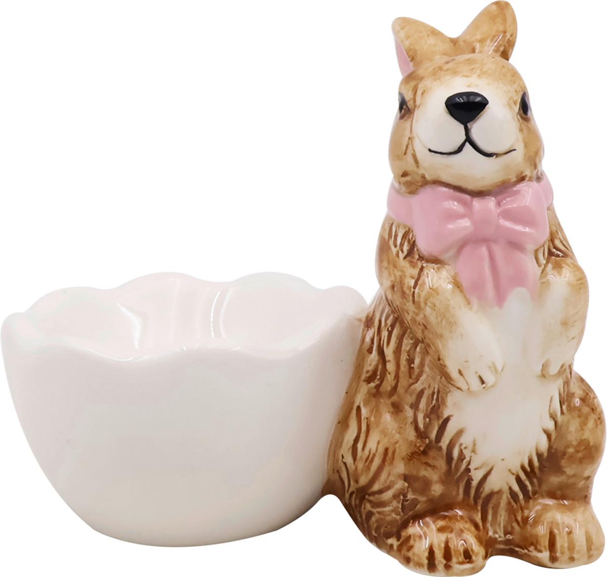 Eierbecher Wendy - Pink/Braun, KONVENTIONELL, Keramik (9/7.5/5cm) - Luca Bessoni