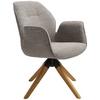 Drehstuhl Savona Grau Eiche Mit Drehbarer Sitzfläche - Naturfarben/Grau, MODERN, Holz/Textil (61/84/62cm) - MID.YOU