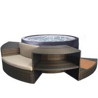 Whirlpool Metall  Netspa Vita Ø 268 cm + Möbel - Schwarz, Basics, Kunststoff/Metall (268cm)