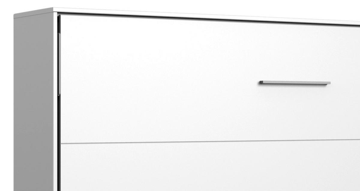 Schrankbett Mit Lattenrost 140x200 Cm Juist Weiß - Weiß, KONVENTIONELL, Holz/Holzwerkstoff (140/200cm) - MID.YOU