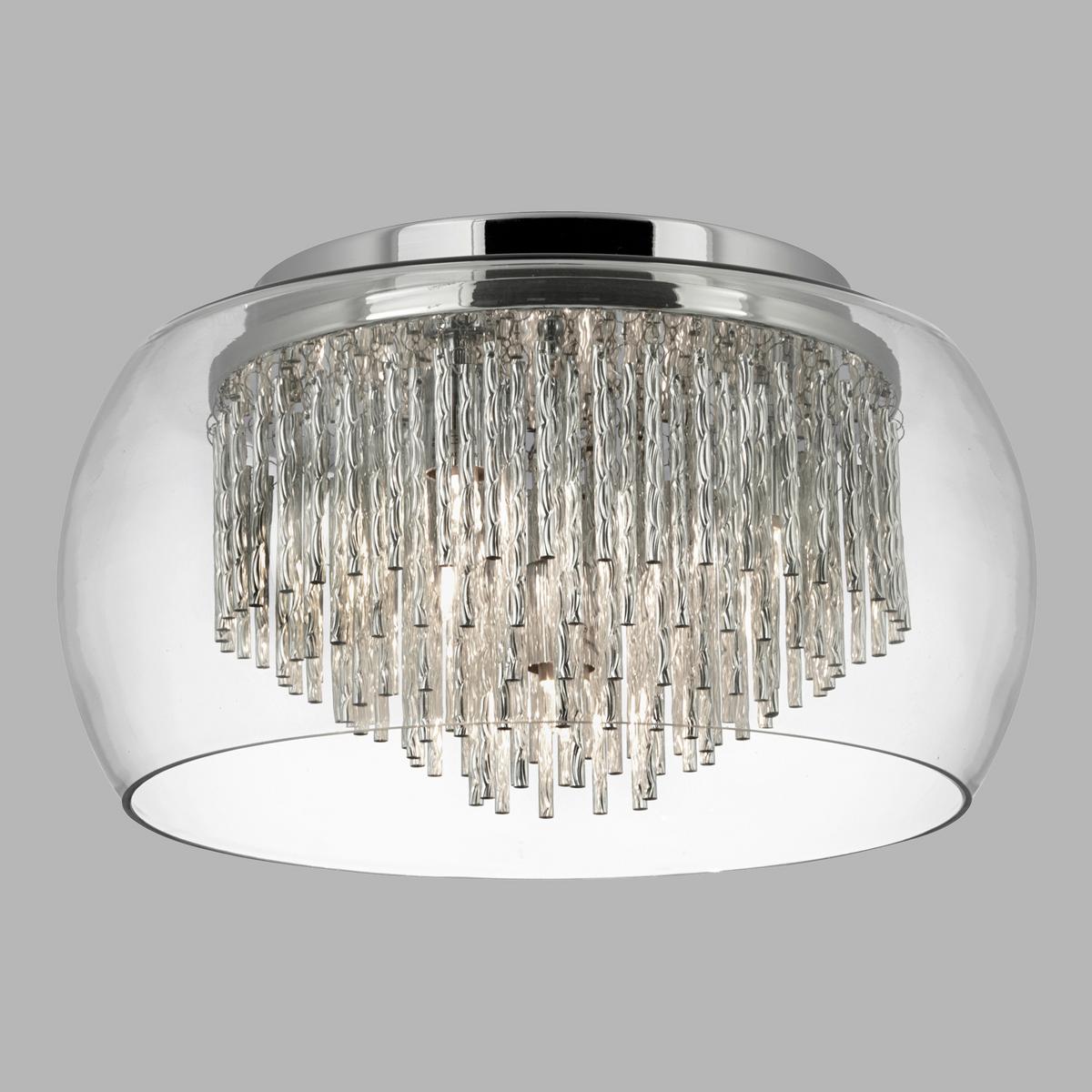 Deckenleuchte 4624-4cc - Chromfarben, Design, Glas/Metall (35/18.5cm)