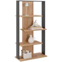 Regal Erik - Anthrazit/Schwarz, MODERN, Holzwerkstoff (80/157,4/35cm)