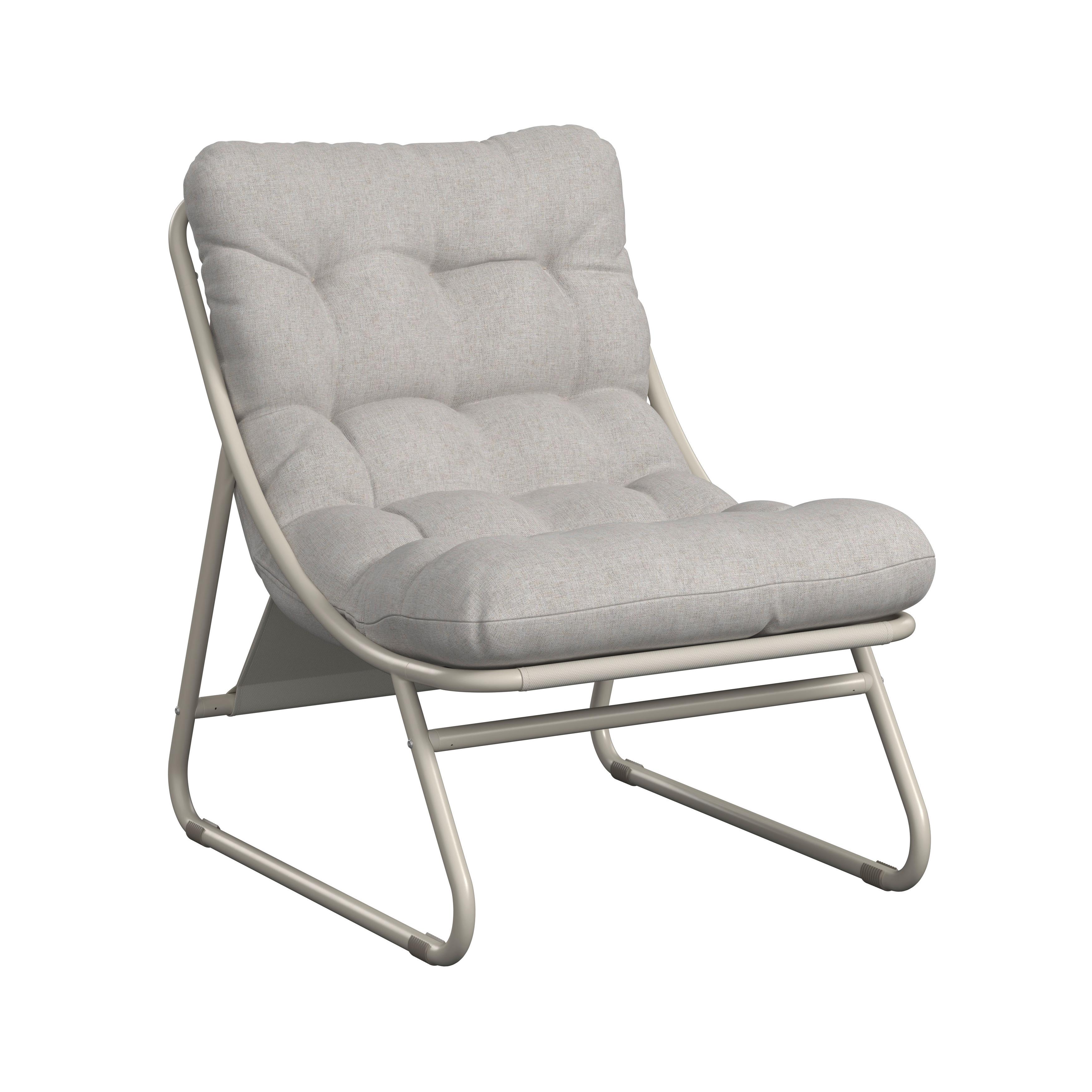 Loungesessel Kapstadt - Beige, MODERN, Textil/Metall (68/36/65cm) - Beldano