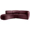 Ecksofa Jesi, Bordeaux S: 182x276 cm - Bordeaux/Schwarz, MODERN, Textil (182/276cm) - Livetastic