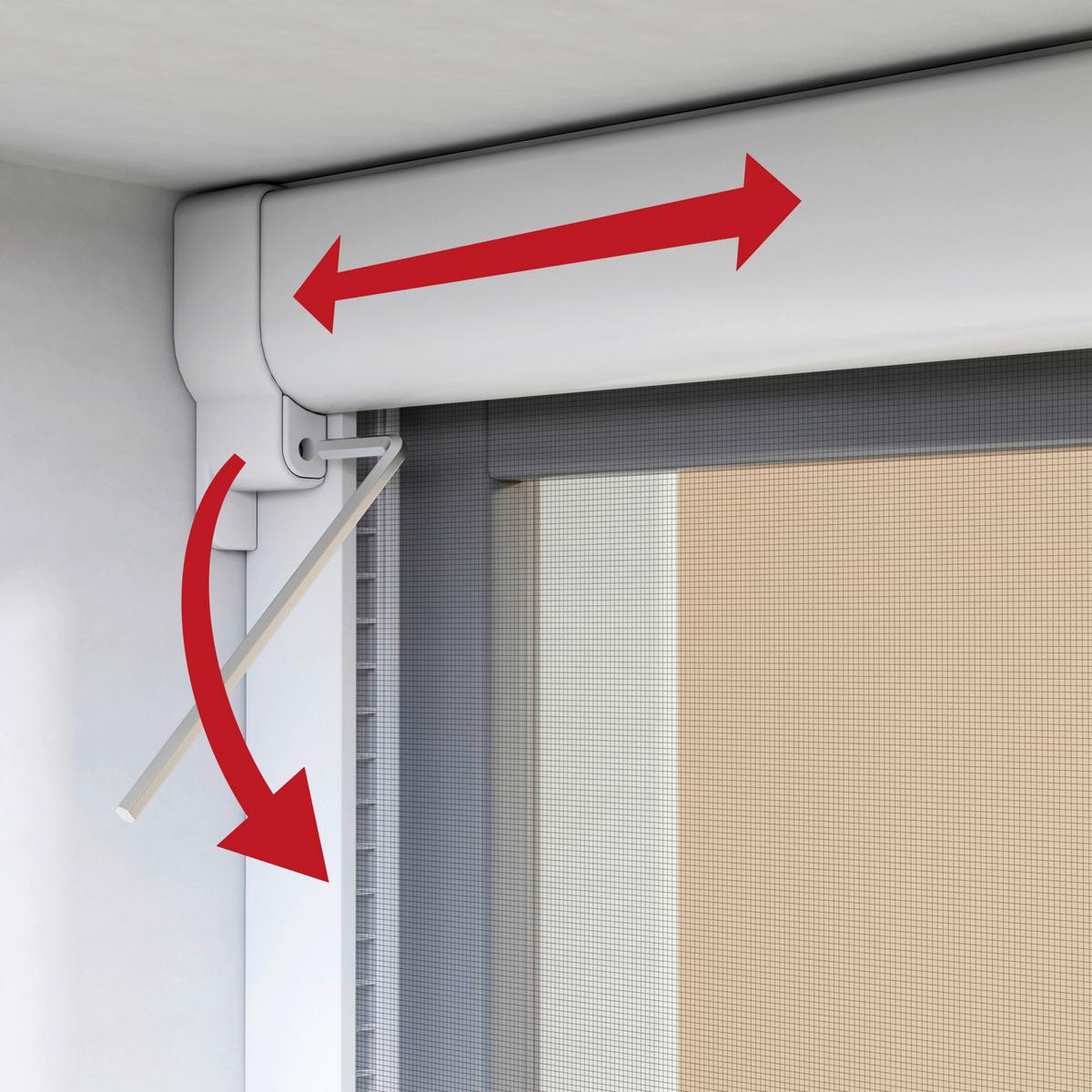 Fliegengitter Rollo 100x160 Cm Weiß Ohne Bohren - Weiß, Basics (100/160cm)