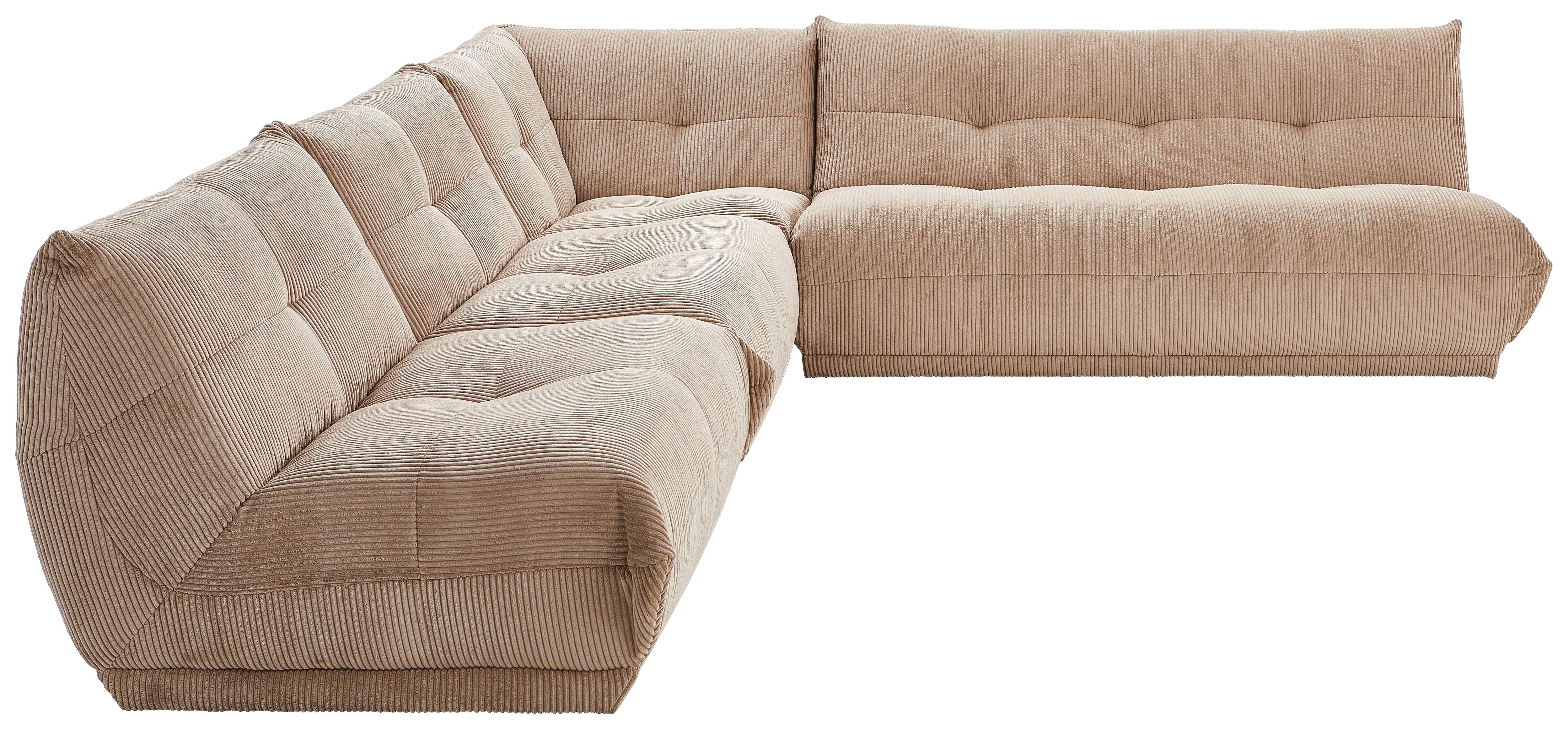 Ecksofa Giselle Taupe - Taupe, Trend, Textil (315/285cm) - Livetastic