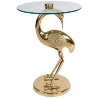 Beistelltisch Animalty 325 Goldfarben B: 58 Cm - Goldfarben, Design, Glas/Metall (40/40/58cm) - Kayoom