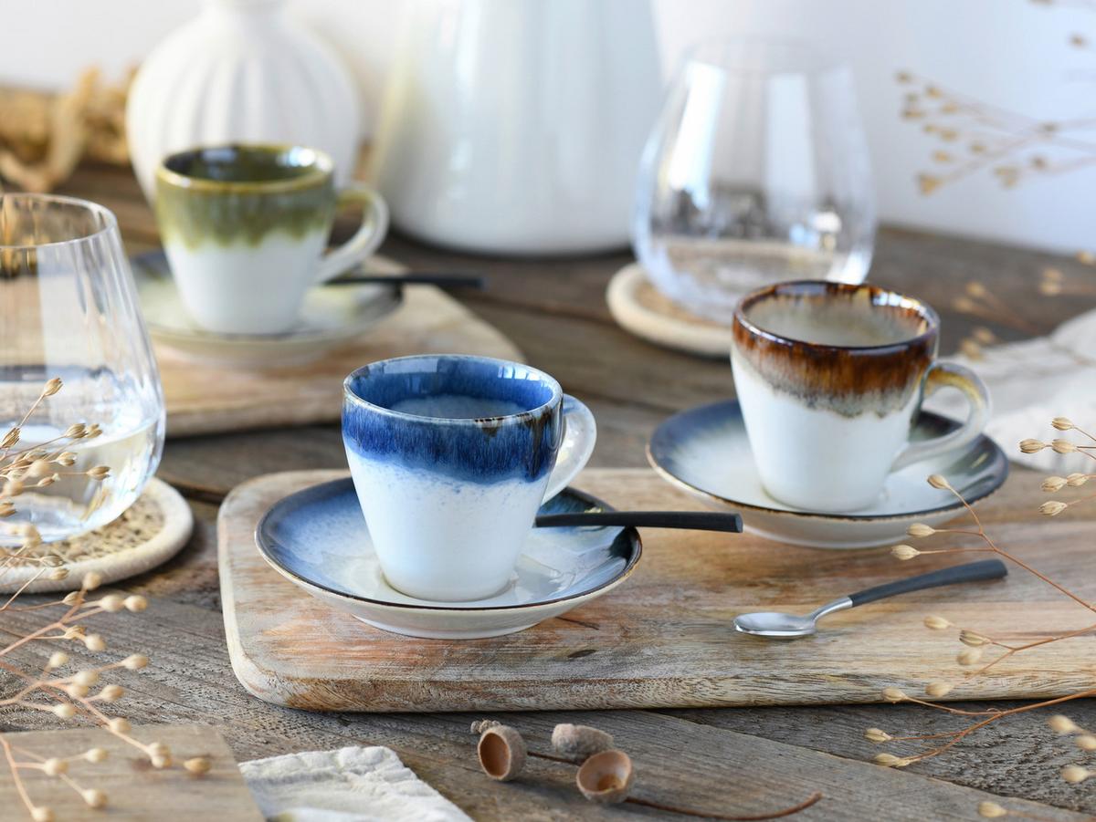 Tassenset Cascade Mix Multicolor L: 19 cm - Multicolor, Basics, Keramik - Creatable