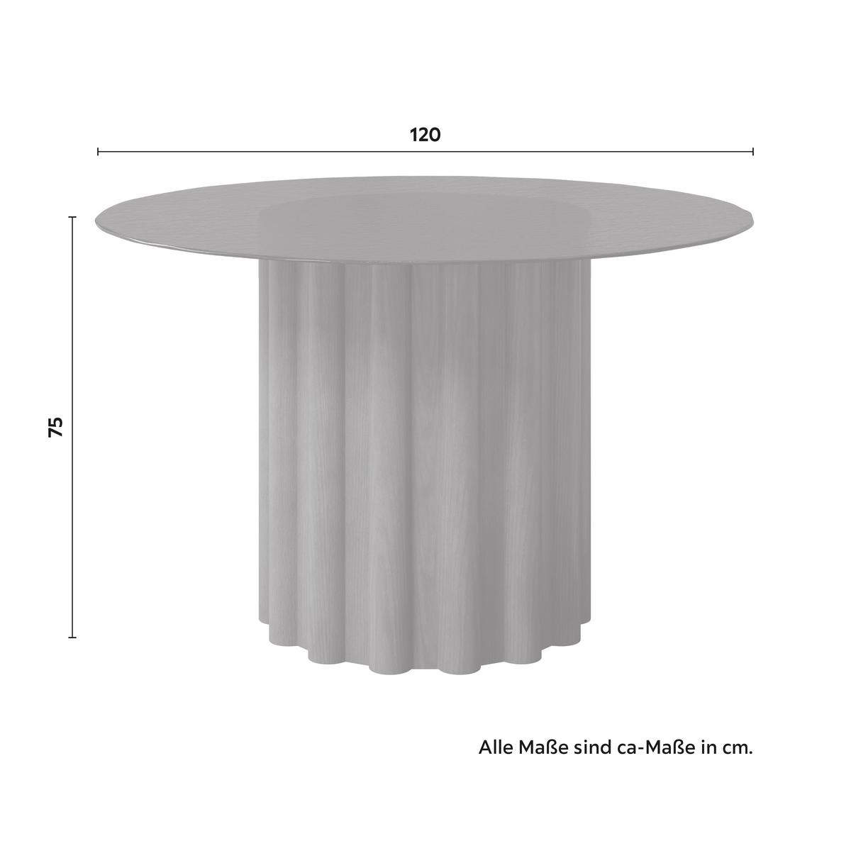 Jedálenský stôl Zelia, P: 120cm - hnedá/farba vlašského orecha, Modern, drevo/kompozitné drevo (120/120/75cm) - Bessagi Home