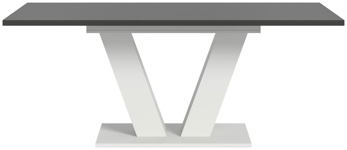 Ausziehtisch Marlon 150 Az Dekor Grau/Weiß, B: 150-190cm - Weiß/Grau, Trend, Holzwerkstoff (150-190/90/76cm) - MID.YOU