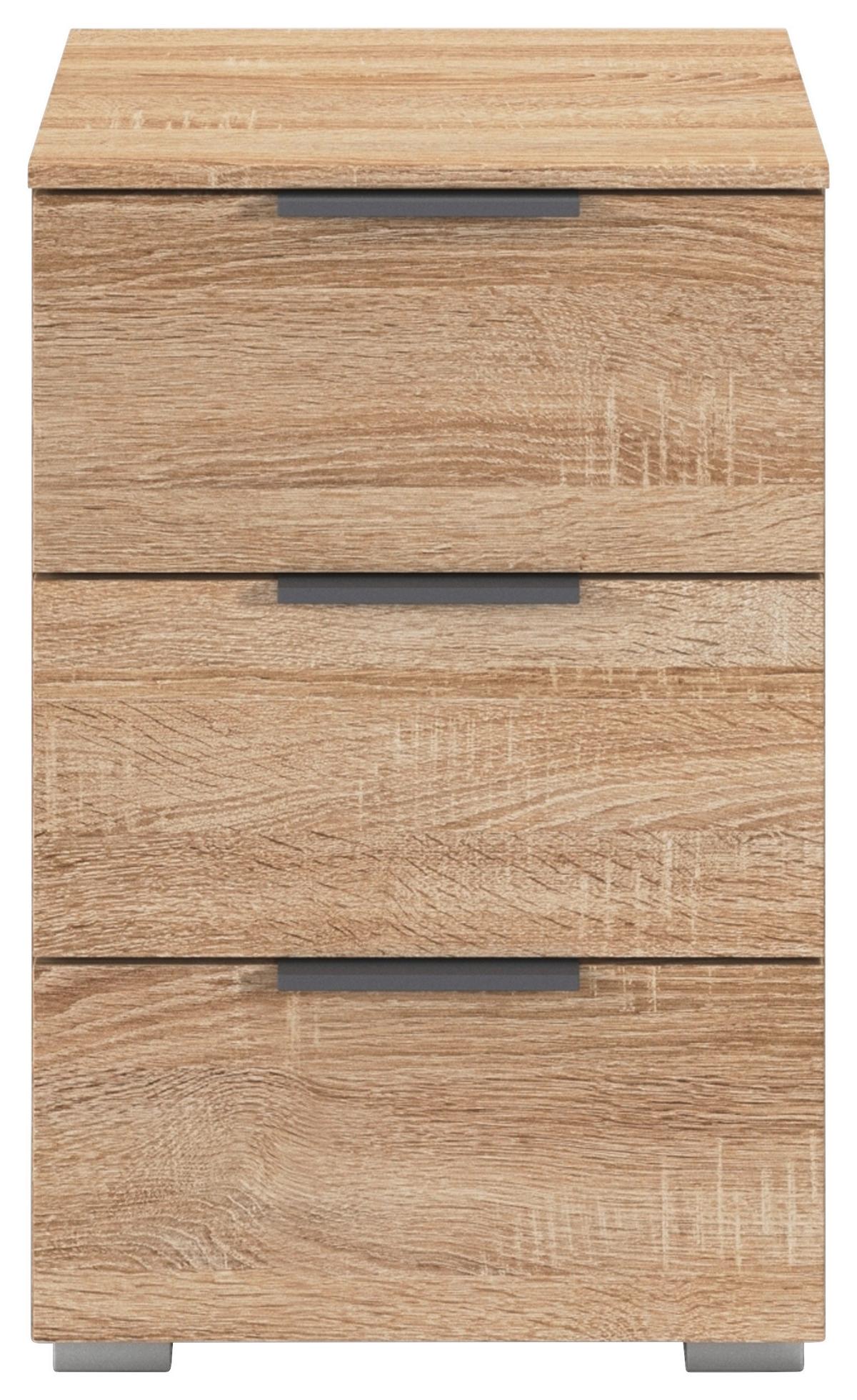 Nachtkästchen Alabama Sonoma Eiche B: 40 Cm - Alufarben/Sonoma Eiche, MODERN, Holzwerkstoff (40/61/42cm) - Rauch Möbel