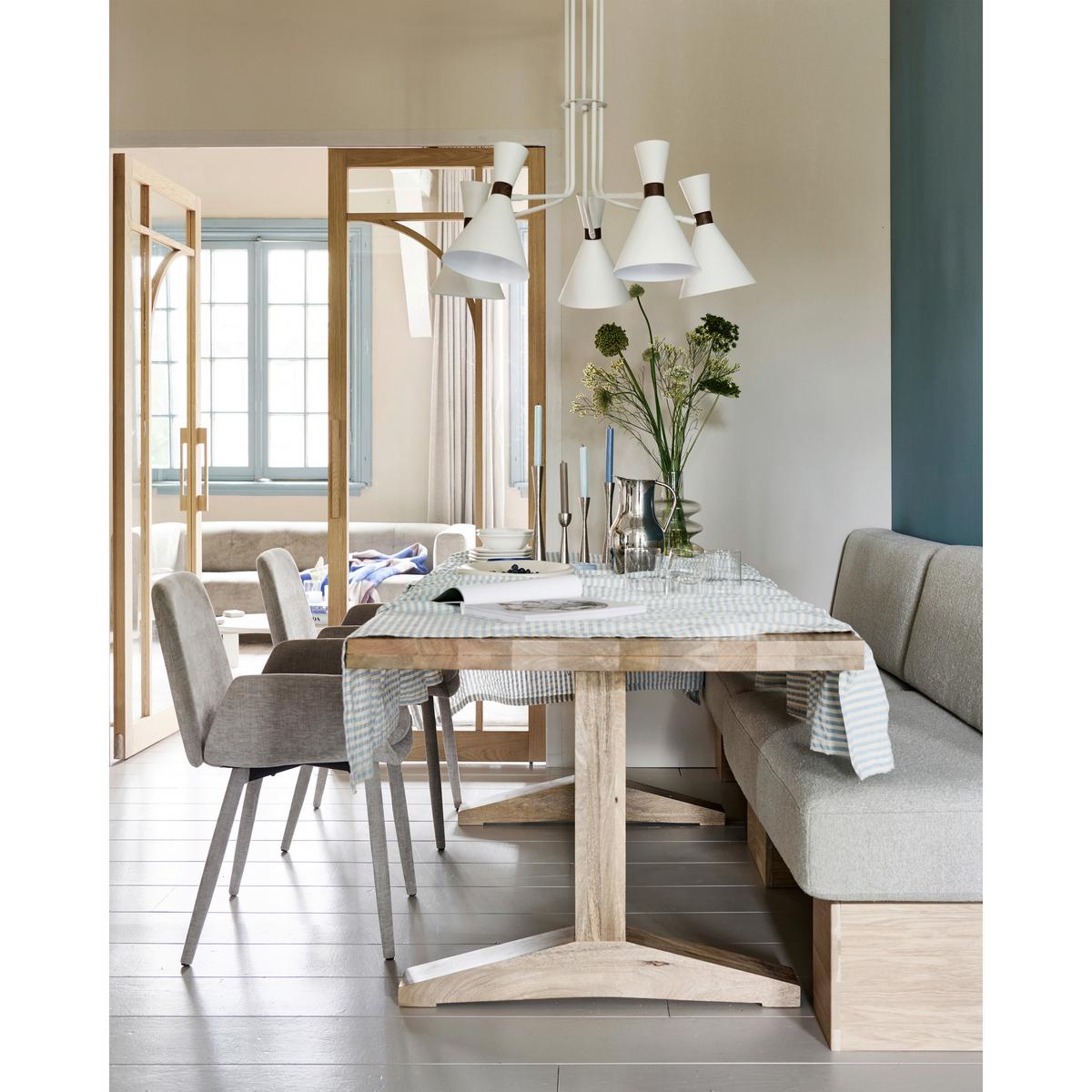 Sitzbank Eat-Up Eichefarben/Beige B: 110cm - Eichefarben/Beige, MODERN, Holz/Textil (110/84/67cm) - Livetastic
