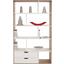 Raumteiler Roberto - Eichefarben/Weiß, MODERN, Holzwerkstoff (110/185/32cm)