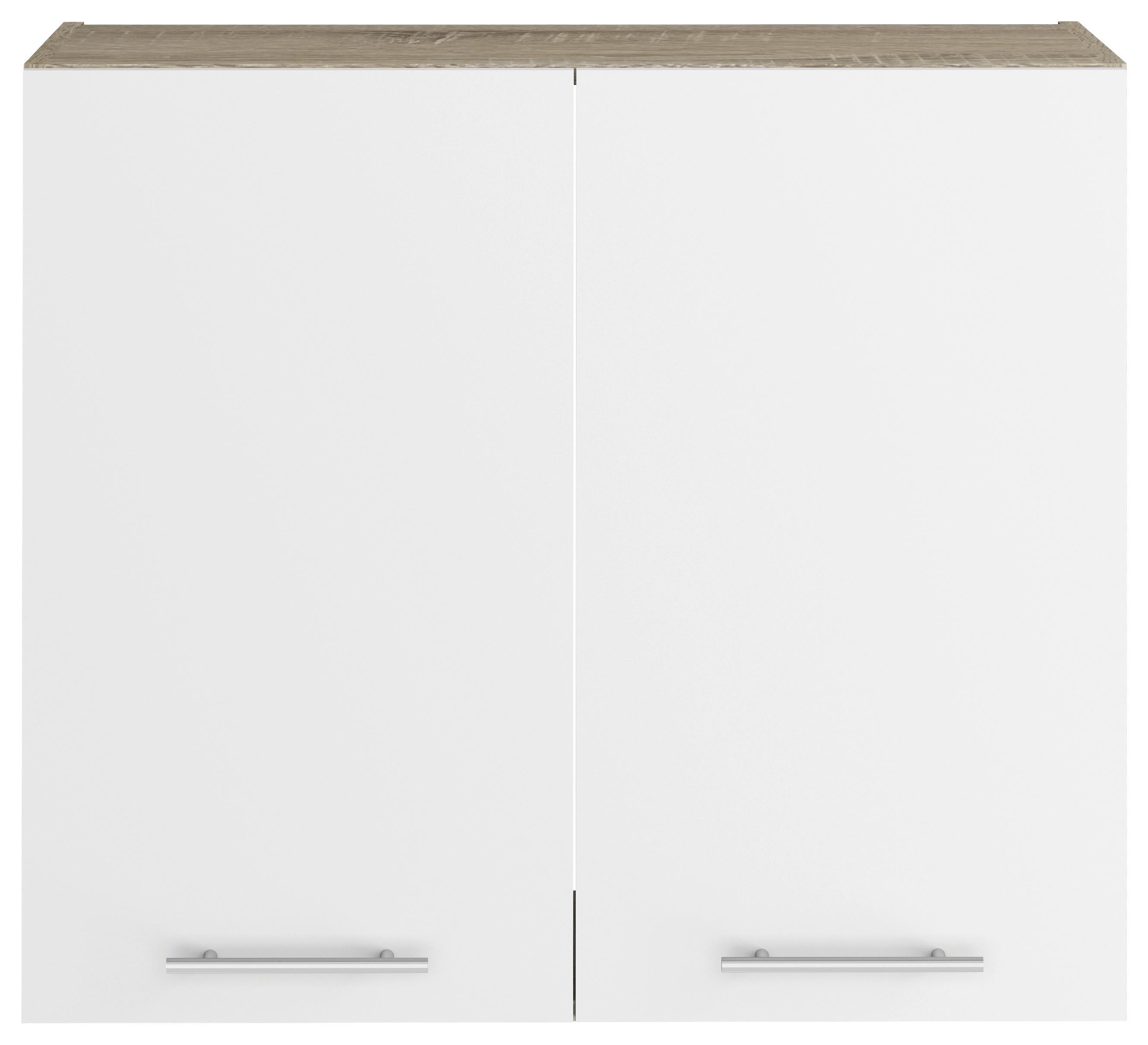 Felsőszekrény Corina - Sonoma tölgy/fehér, Modern, műanyag/faalapú anyag (80/72,4/34,6cm)