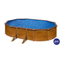 Pool-set Pacific - Braun, KONVENTIONELL, Metall (610/375/120cm) - Gre