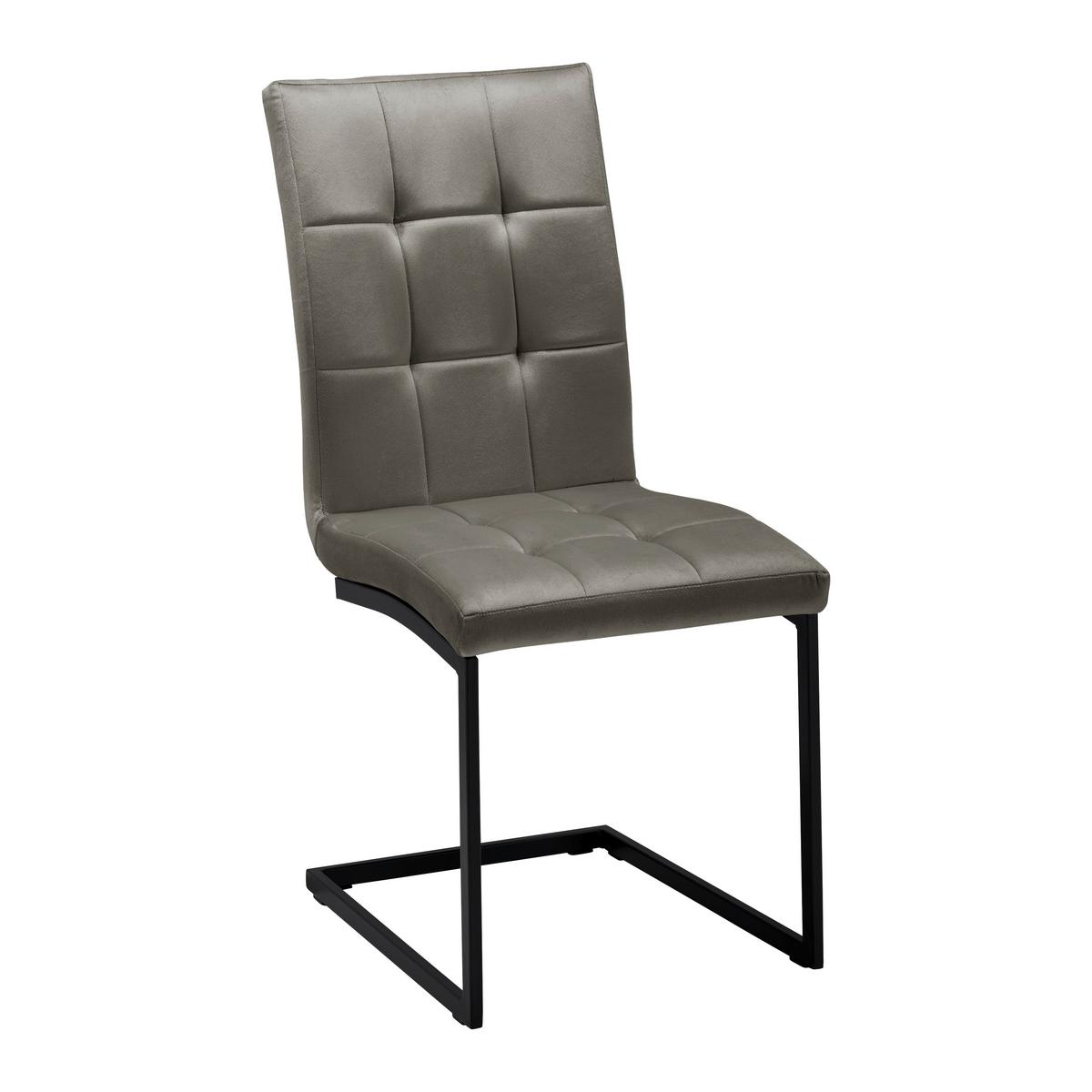 Dvoudílná sada židlí MELA hnědá/šedá - šedá/černá, Moderní, kov/textil (44/95/60cm) - PBJ