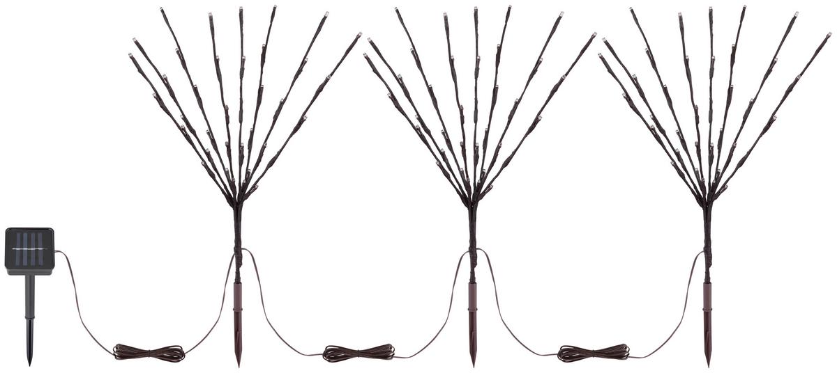 Solarleuchte Braun 120xled H: 62 cm - Braun, Basics, Kunststoff (900/62cm) - Globo
