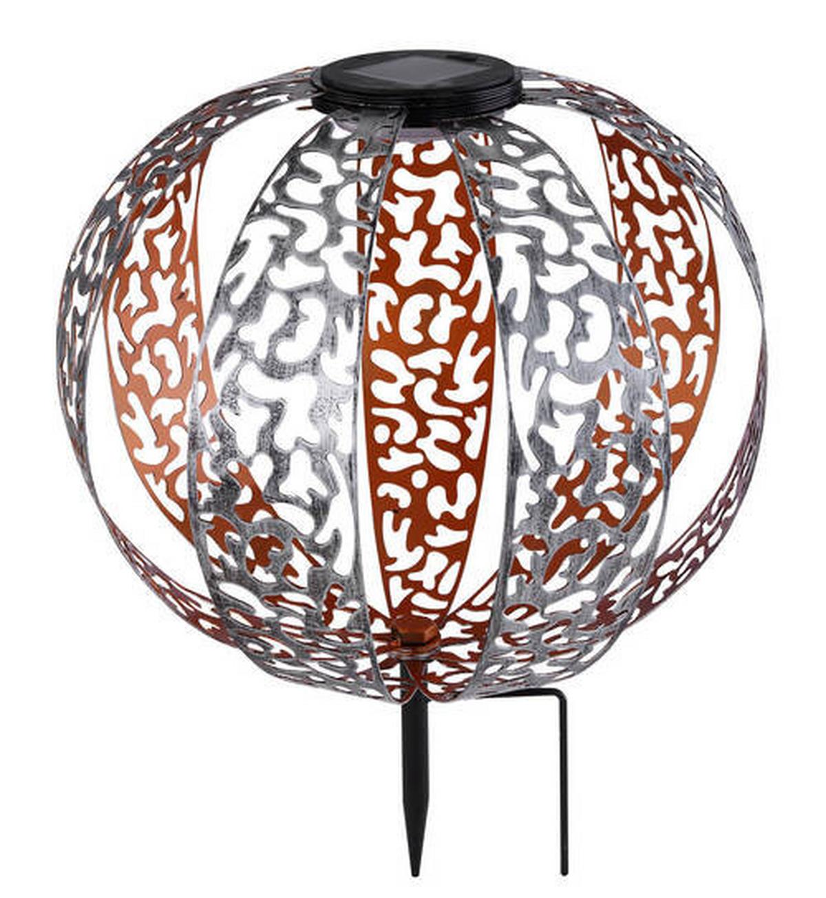 Solar-Hängeleuchte Gold/ Silberfarben/Schwarz H: 41 cm - Silberfarben/Goldfarben, Design, Metall (30/41,0cm) - Globo