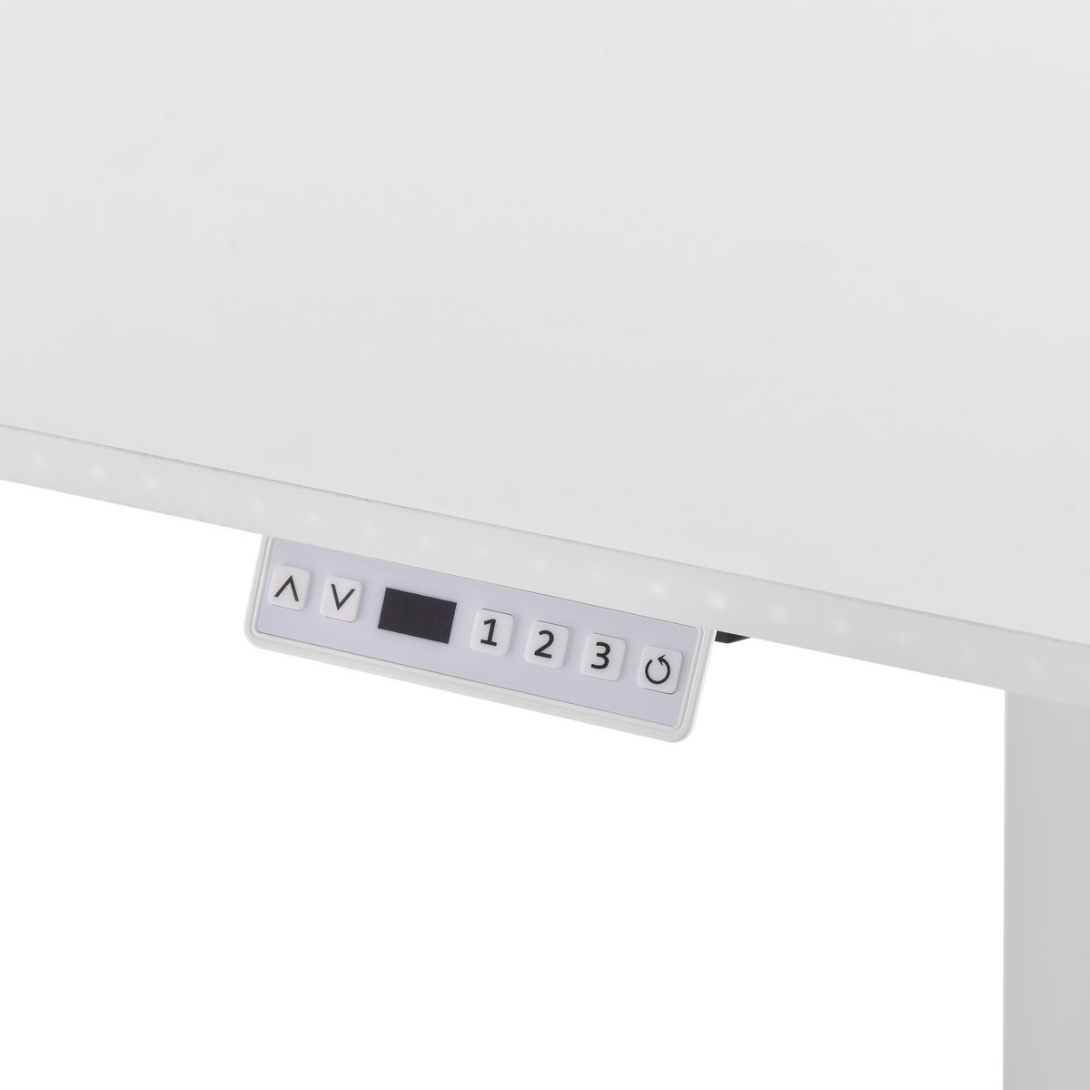 SCHREIBTISCH Worktime Weiß L: 120cm - Weiß, MODERN, Holz/Metall (120/60/72-118cm) - MID.YOU