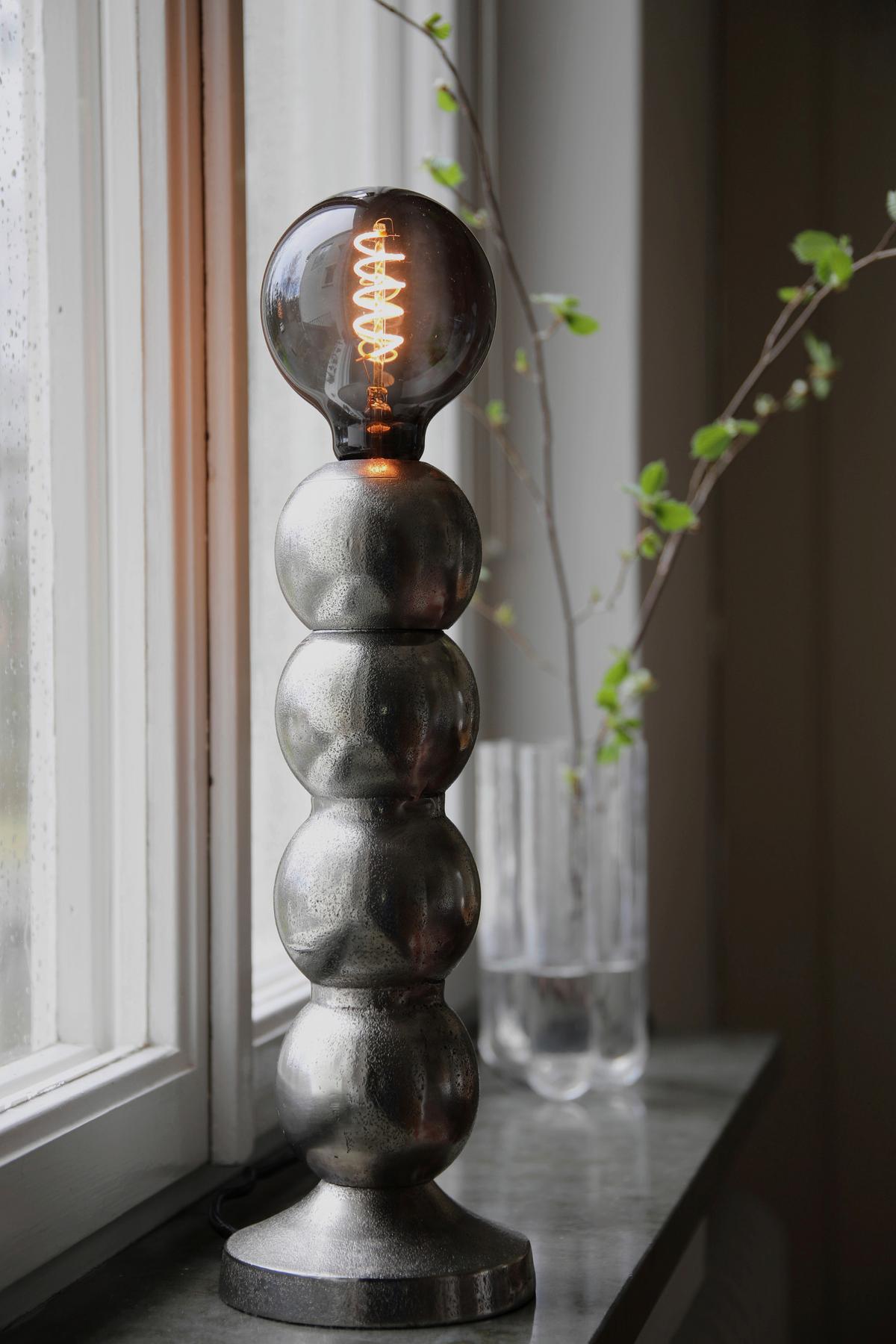 Tischleuchte Memory-Funktion, 40w - Silberfarben, Basics (12.5/33/12.5cm) - Markslöjd