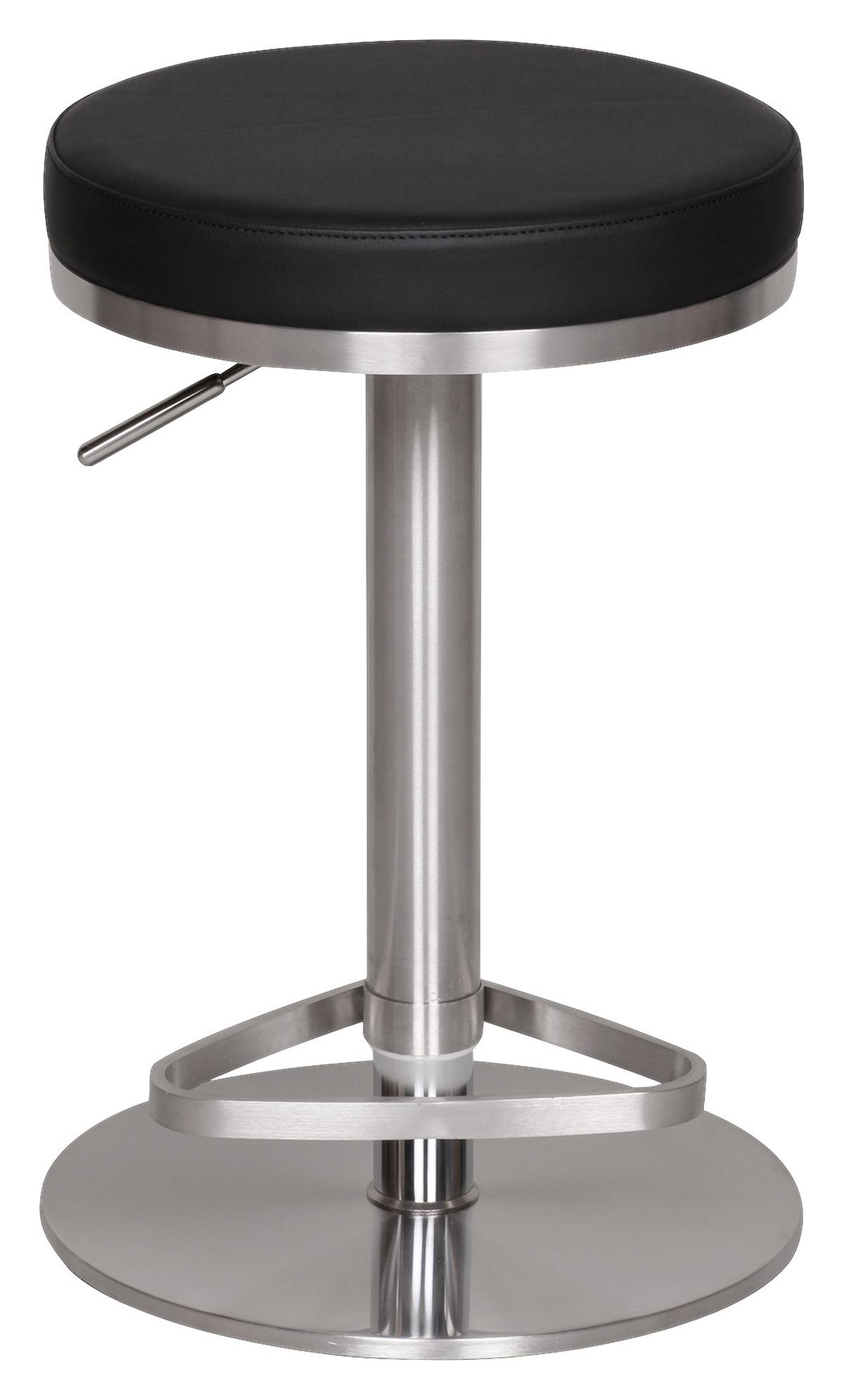 Barová židle Barhocker černá - barvy stříbra/černá, Moderní, kov/textil (38/57/38cm) - MID.YOU