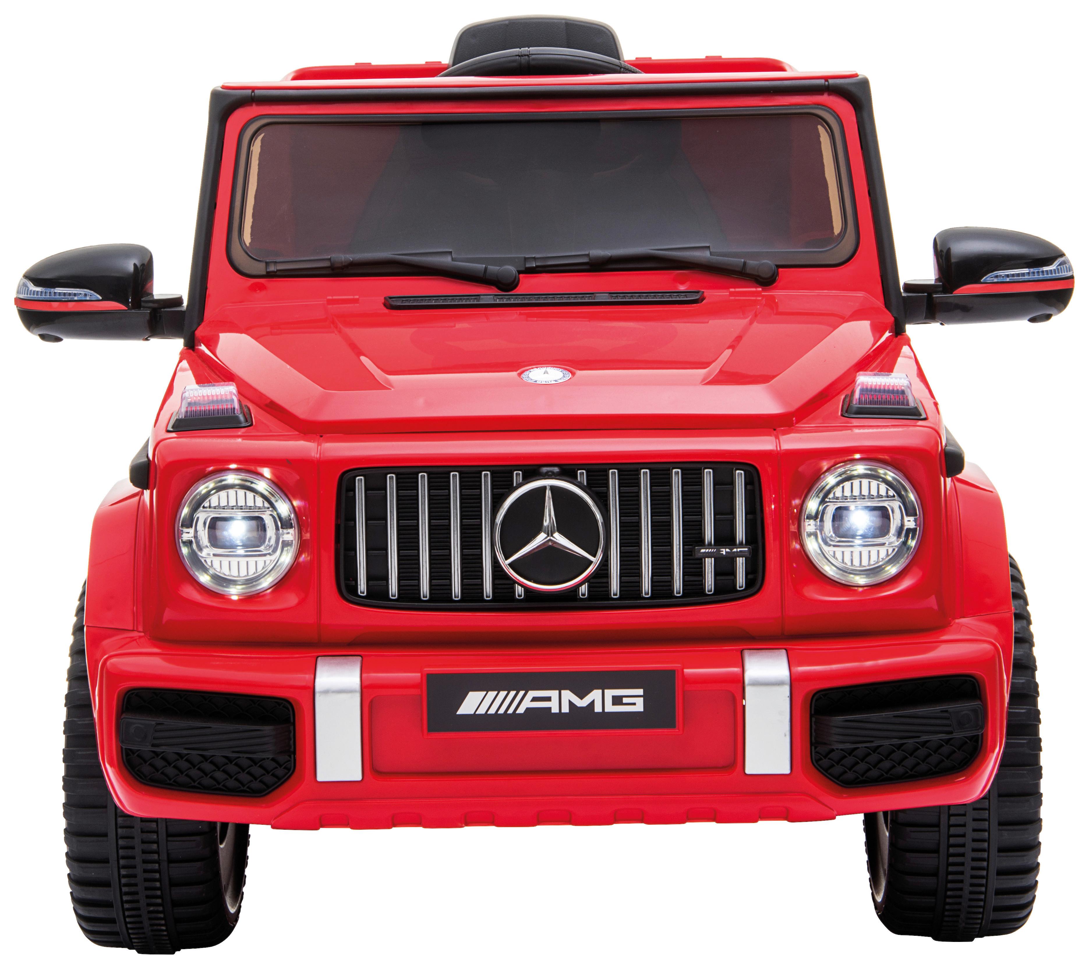 Kinder-Elektroauto Mercedes Benz G63 Amg Rot + Licht/Sound - Rot, Basics, Kunststoff (110/69/56,5cm)