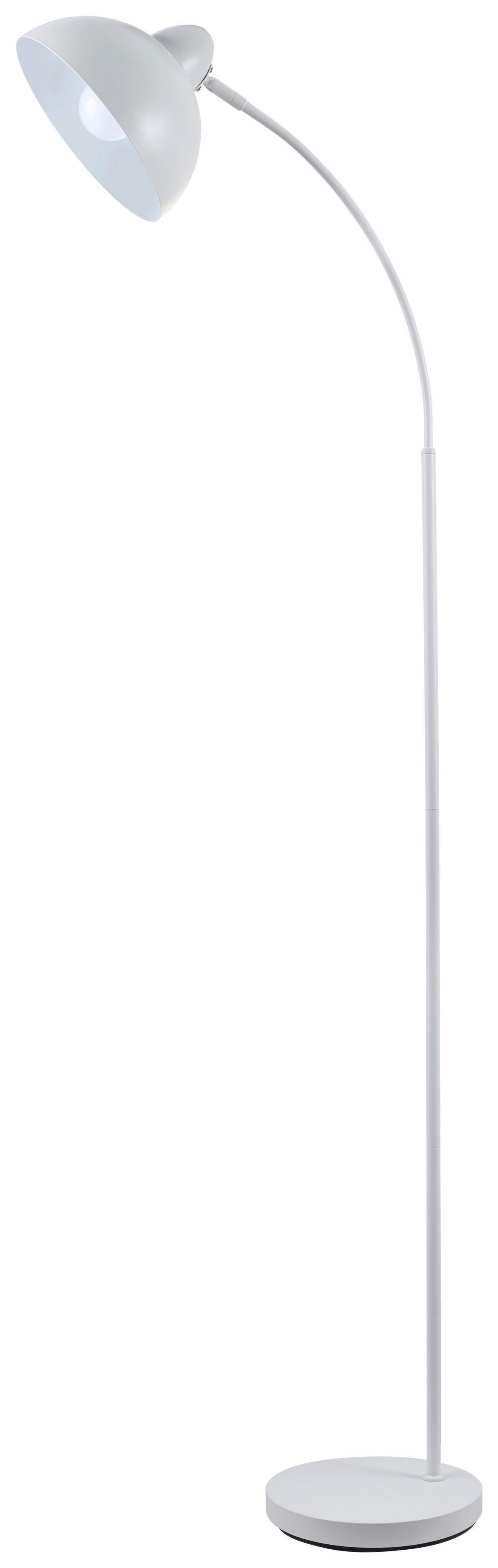 Stehleuchte Gut Weiß max. 25 Watt - bílá, Moderní, kov (55/24/155cm)