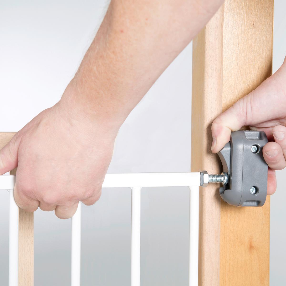 Türschutzgitter 'Easy Step' weiß - Weiß, Basics, Metall (97/78/5cm) - Roba