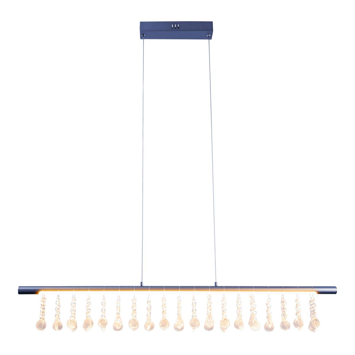 Pendelleuchte Nobilis - Grau, Design, Glas/Metall (100cm) - Näve