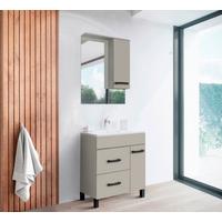 Fürdőszobablokk Elena I - kasmírszínű/fehér, Basics, faalapú anyag (60/70-95/18,5cm)