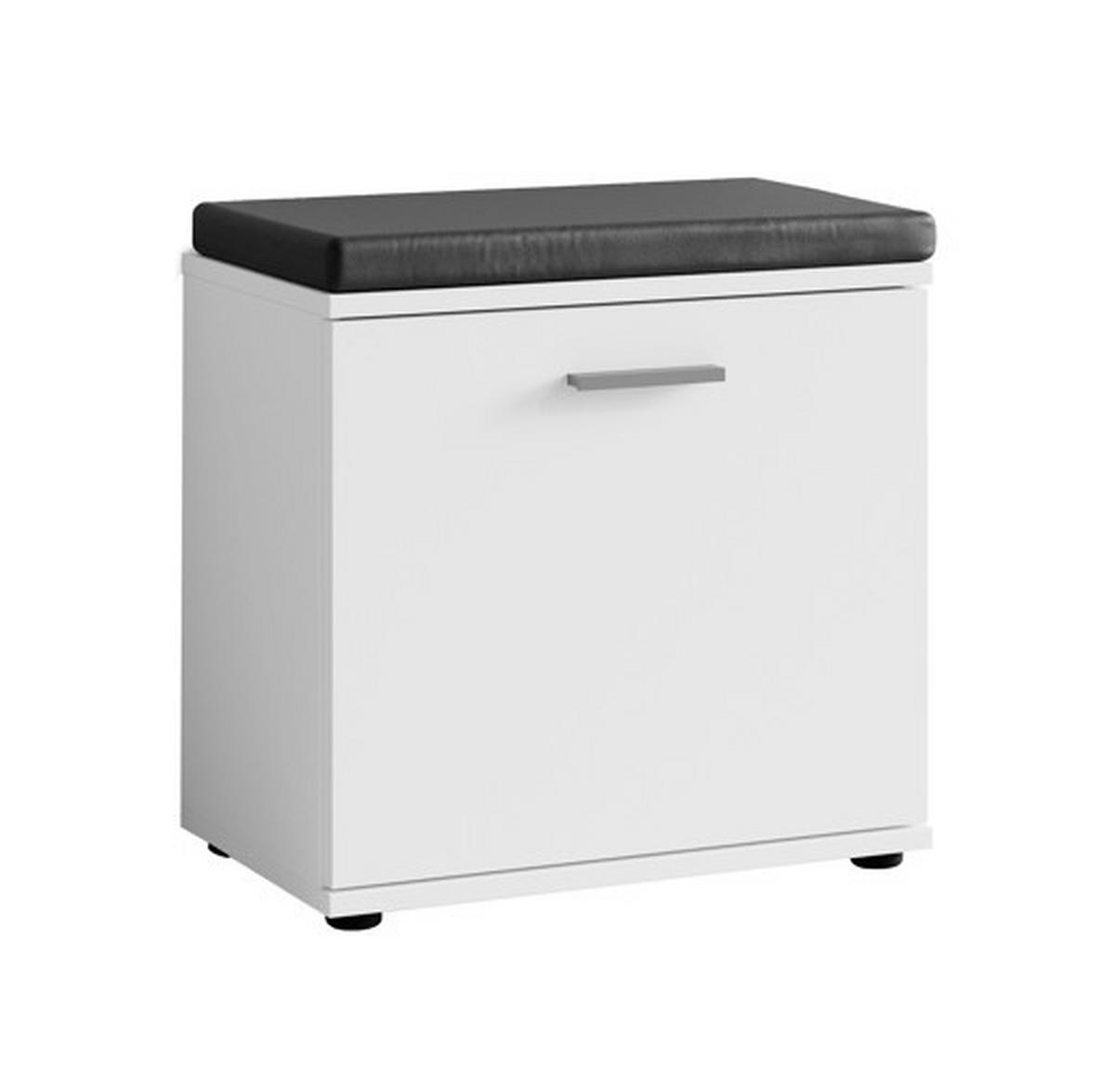 Garderobe Jakob 4-teilig Schwarz/weiß B: 49 Cm - Schwarz/Weiß, Design, Holzwerkstoff (49/196/30cm) - MID.YOU